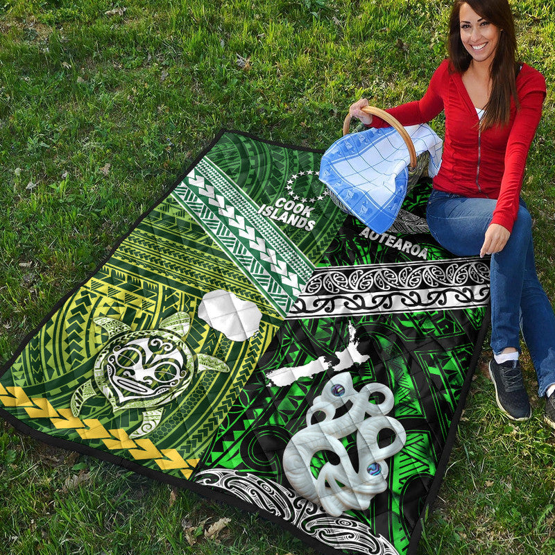 New Zealand and Cook Islands Premium Quilt Together Green LT8 - Wonder Print Shop