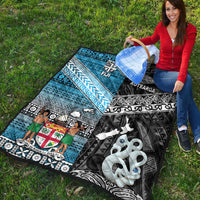 New Zealand and Fiji Premium Quilt Together Black LT8 - Wonder Print Shop