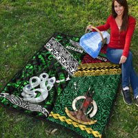 New Zealand and Vanuatu Premium Quilt Together Green LT8 - Wonder Print Shop