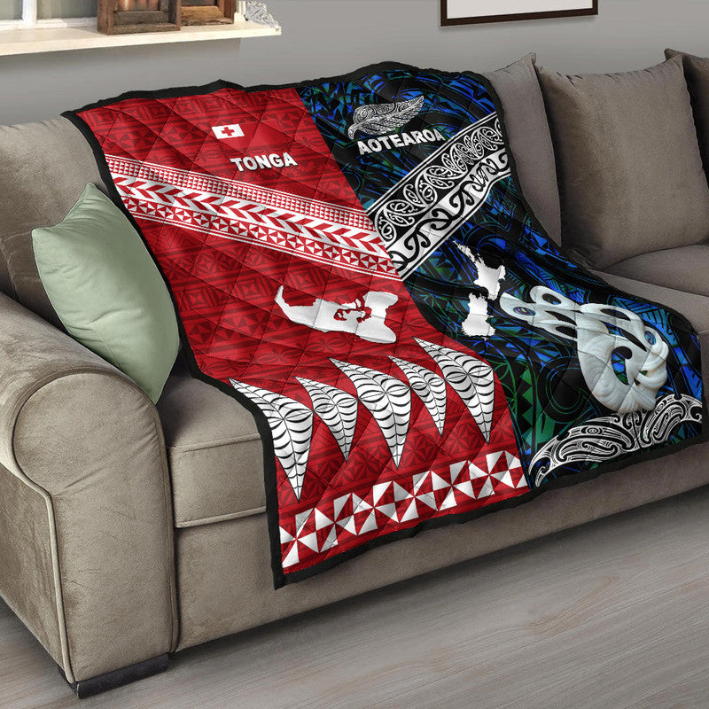 New Zealand and Tonga Premium Quilt Together Blue LT8 - Wonder Print Shop