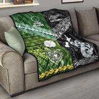 New Zealand and Cook Islands Premium Quilt Together Black LT8 - Wonder Print Shop