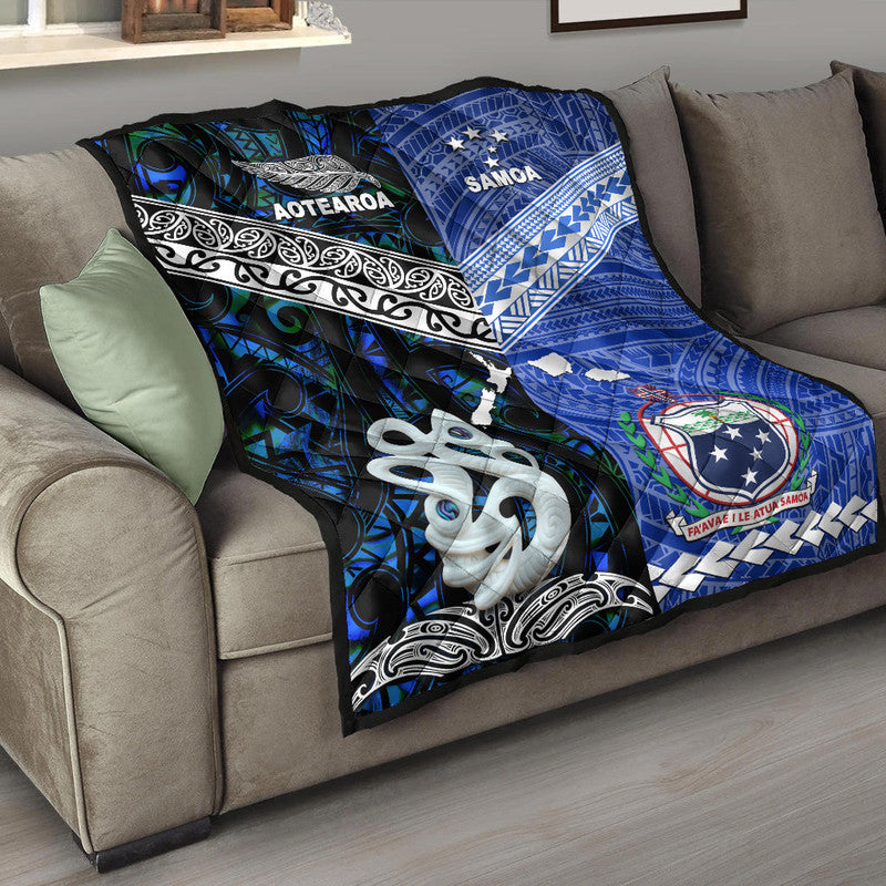 New Zealand and Samoa Premium Quilt Together Blue LT8 - Wonder Print Shop