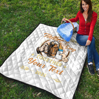 (Custom) Father Day Premium Quilt Our First Father Day Simple Style - White LT8 - Wonder Print Shop
