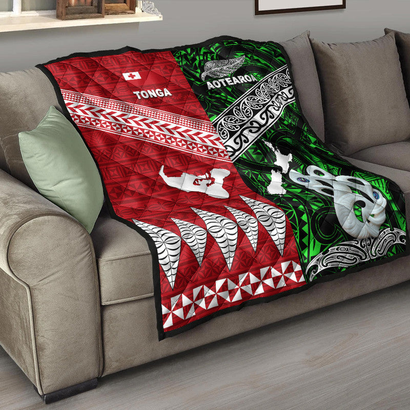 New Zealand and Tonga Premium Quilt Together Green LT8 - Wonder Print Shop