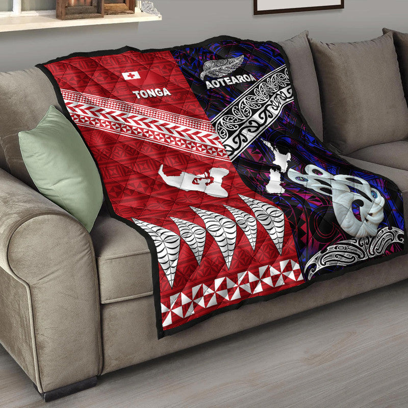 New Zealand and Tonga Premium Quilt Together Purple LT8 - Wonder Print Shop