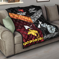 New Zealand and Papua New Guinea Premium Quilt Together Black LT8 - Wonder Print Shop