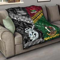 New Zealand and Vanuatu Premium Quilt Together Black LT8 - Wonder Print Shop