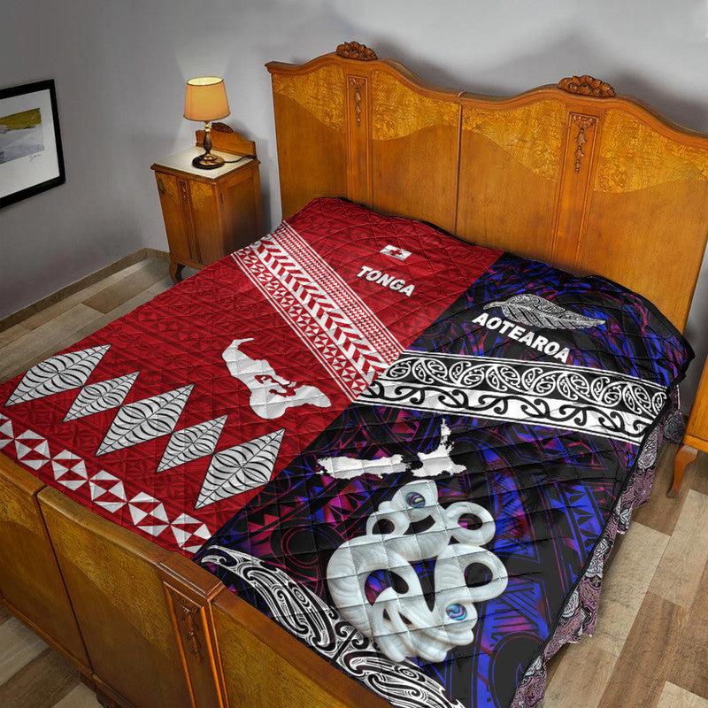 New Zealand and Tonga Premium Quilt Together Purple LT8 - Wonder Print Shop
