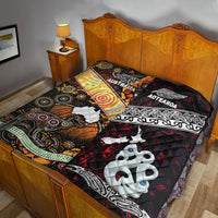 New Zealand Maori Aotearoa and Australia Aboriginal Premium Quilt Together Red LT8 - Wonder Print Shop