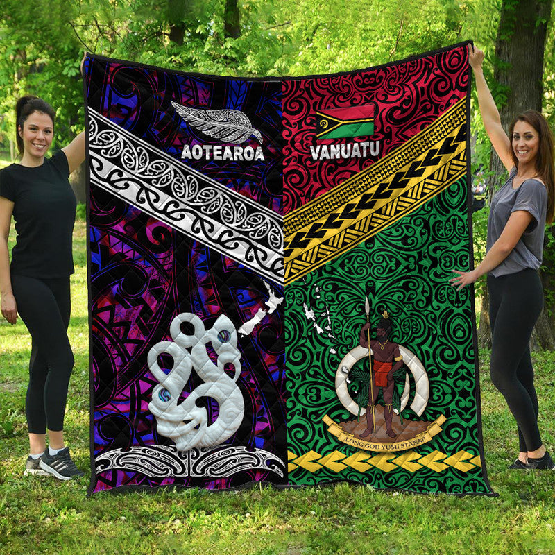 New Zealand and Vanuatu Premium Quilt Together Purple LT8 - Wonder Print Shop