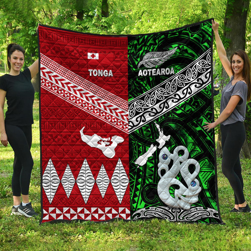 New Zealand and Tonga Premium Quilt Together Green LT8 - Wonder Print Shop