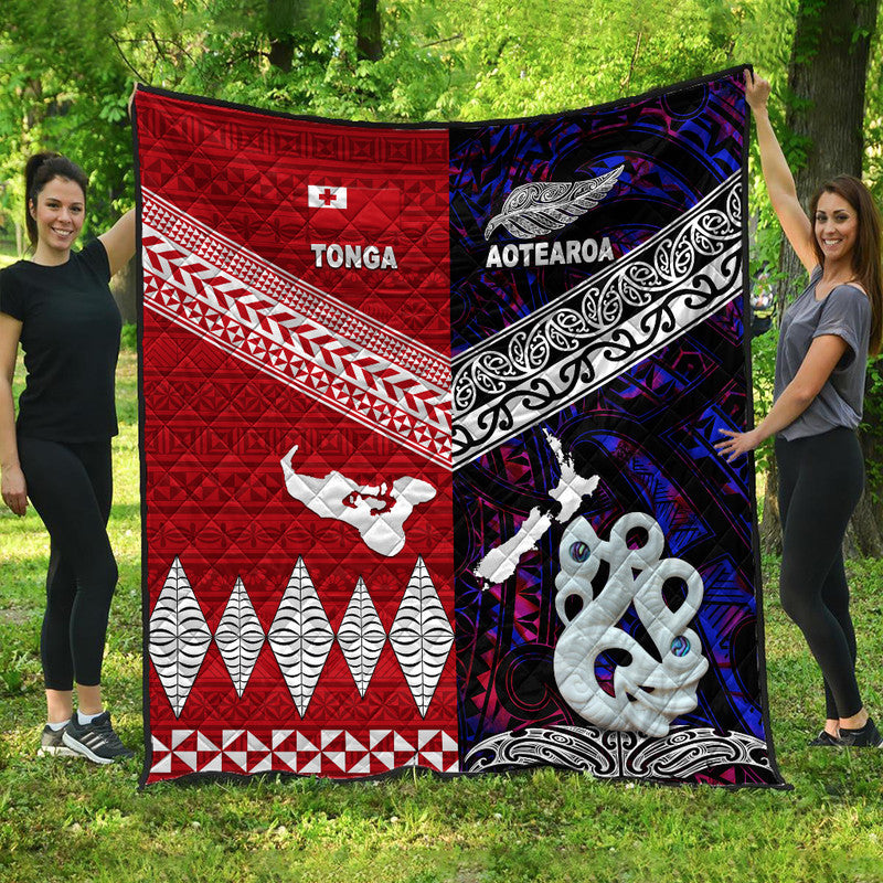 New Zealand and Tonga Premium Quilt Together Purple LT8 - Wonder Print Shop