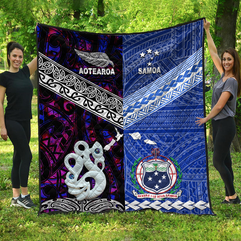 New Zealand and Samoa Premium Quilt Together Purple LT8 - Wonder Print Shop
