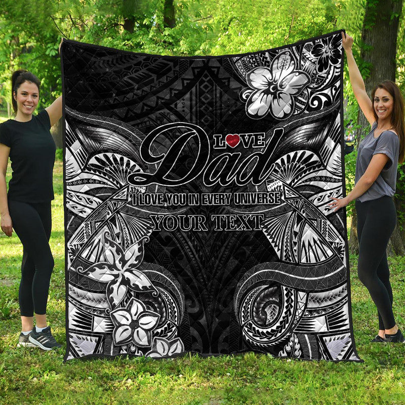 custom-personalised-polynesian-fathers-day-premium-quilt-i-love-you-in-every-universe-black