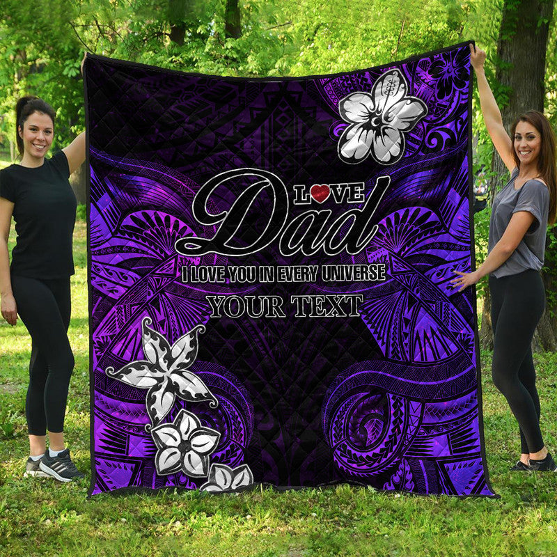 custom-personalised-polynesian-fathers-day-premium-quilt-i-love-you-in-every-universe-purple