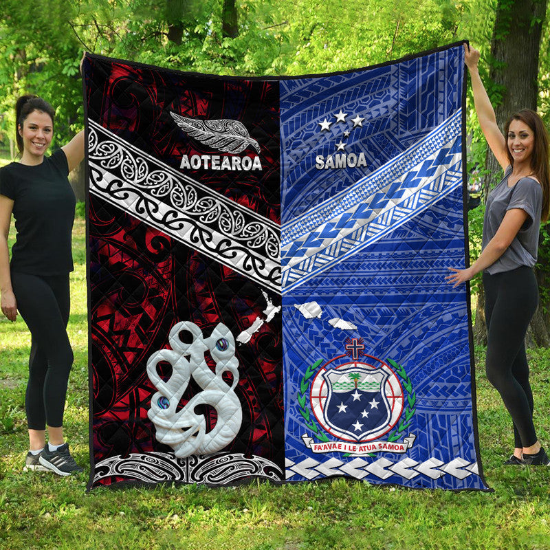 New Zealand and Samoa Premium Quilt Together Red LT8 - Wonder Print Shop