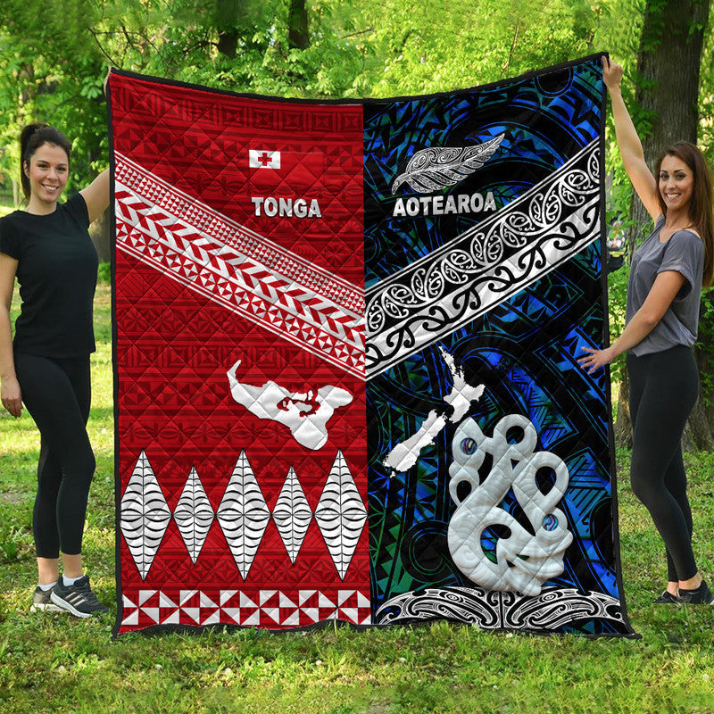 New Zealand and Tonga Premium Quilt Together Blue LT8 - Wonder Print Shop