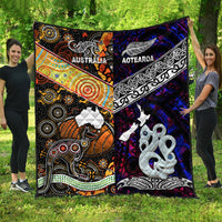 New Zealand Maori Aotearoa and Australia Aboriginal Premium Quilt Together Purple LT8 - Wonder Print Shop