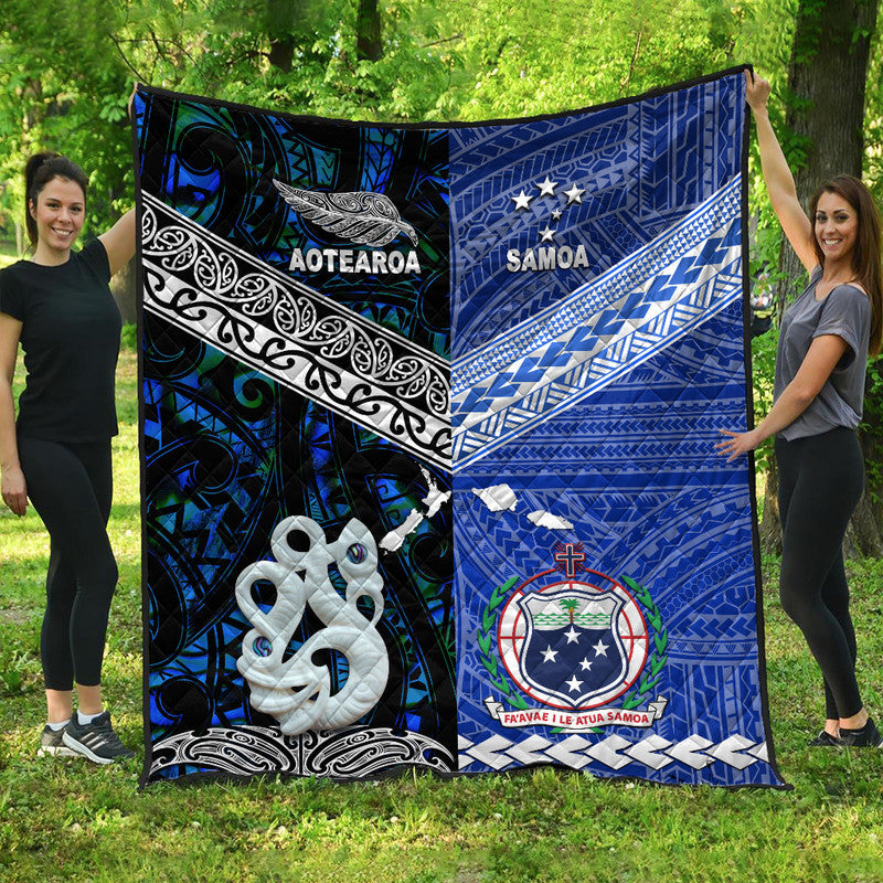 New Zealand and Samoa Premium Quilt Together Blue LT8 - Wonder Print Shop