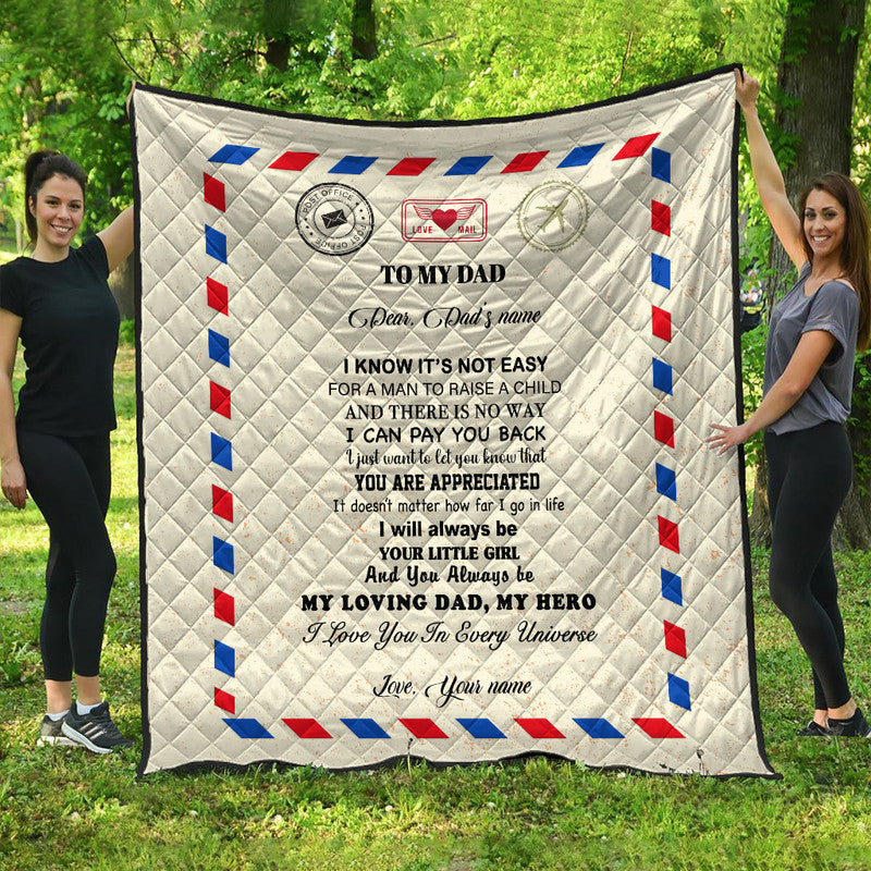 custom-father-day-premium-quilt-letter-from-daughter-simple-style