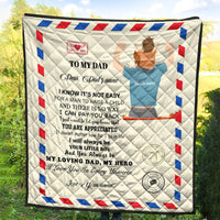 (Custom) Father Day Premium Quilt Letter From Son Simple Style NO.1 LT8 - Wonder Print Shop