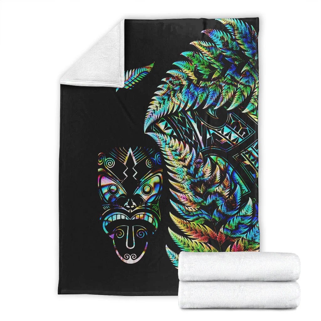 new-zealand-haka-rugby-maori-premium-blanket-silver-fern-vibes-paua-shell