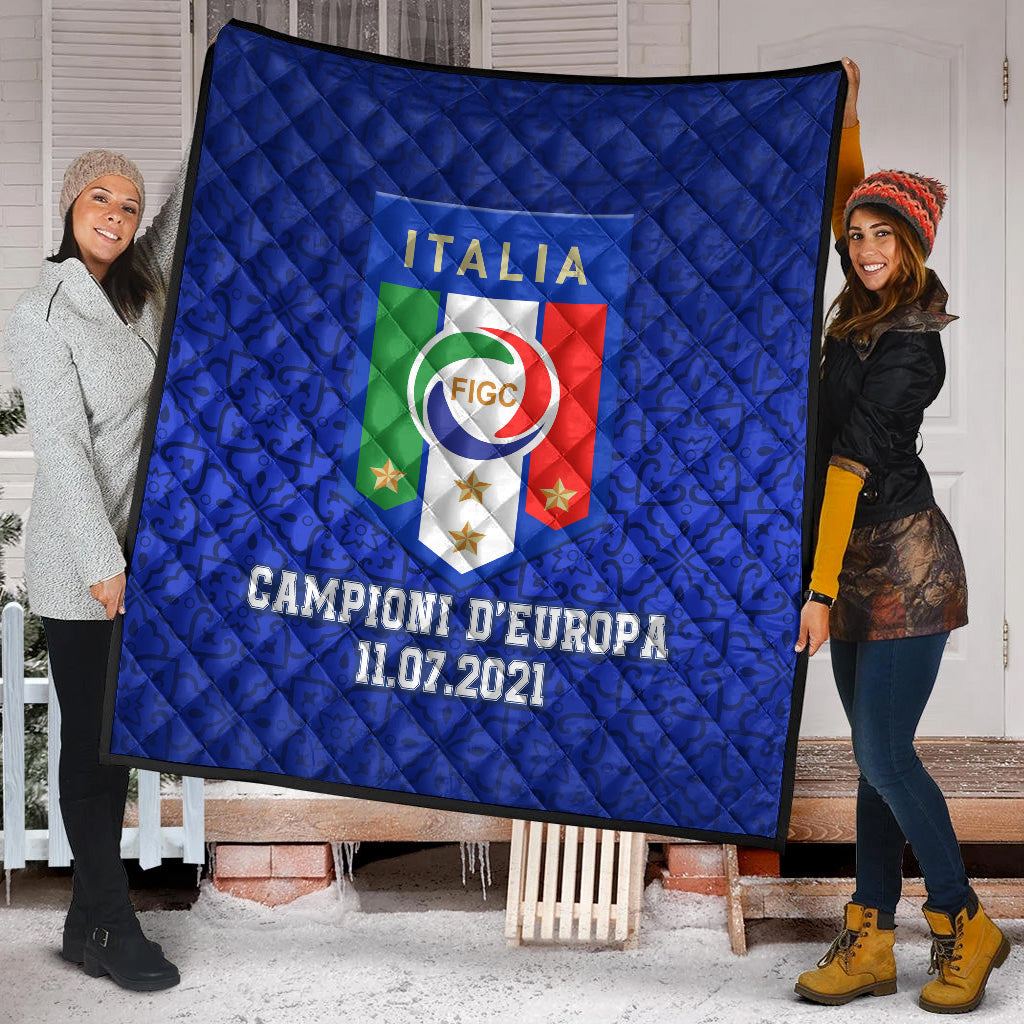 Italia Campioni D'Europa 11.07.2021 Premium Quilt LT8 - Wonder Print Shop
