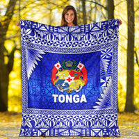 tonga-coat-of-arms-premium-blanket-simplified-version-blue
