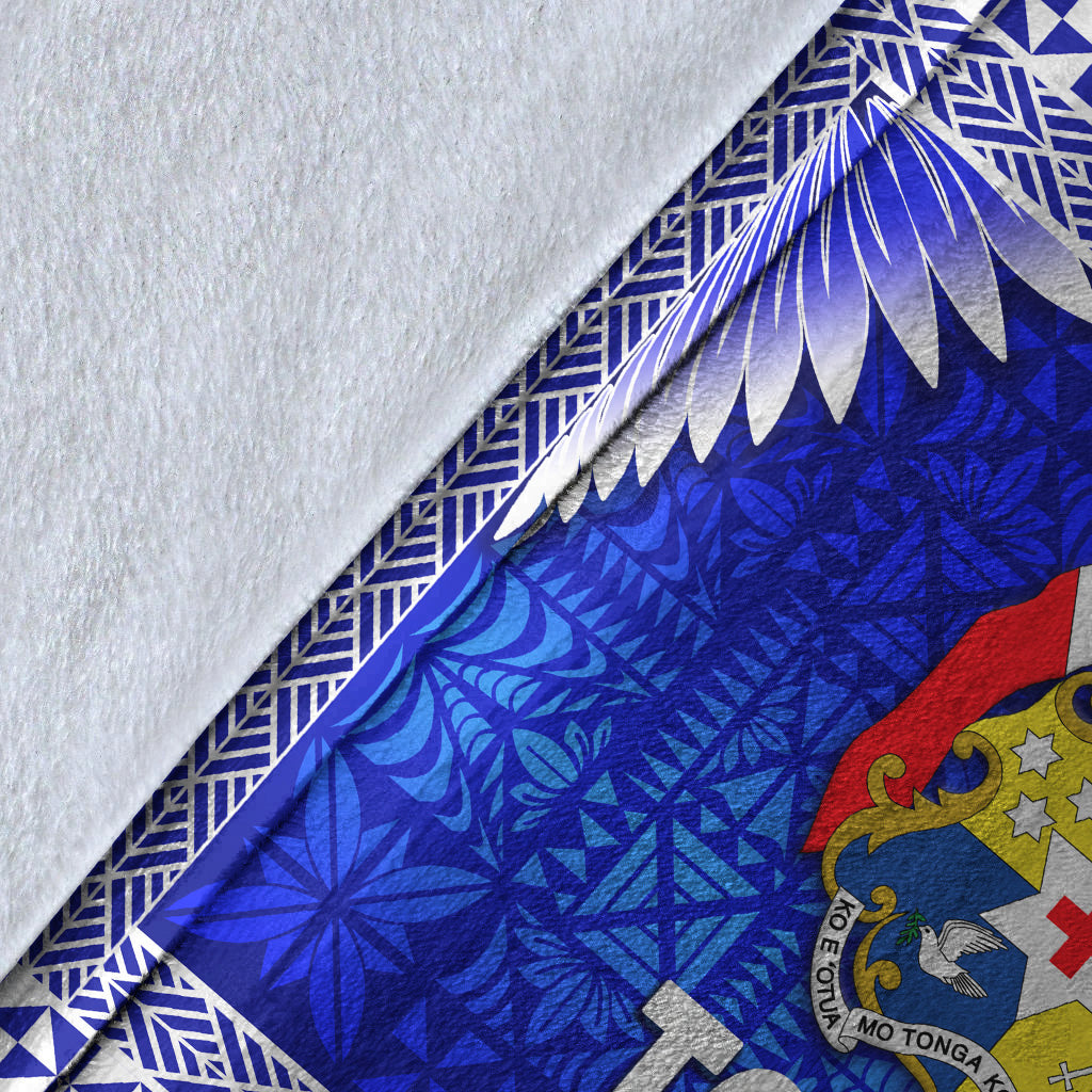 tonga-coat-of-arms-premium-blanket-simplified-version-blue