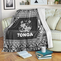 tonga-coat-of-arms-premium-blanket-simplified-version-black