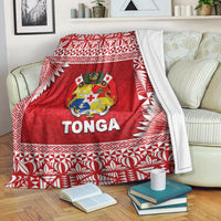 tonga-coat-of-arms-premium-blanket-simplified-version-red