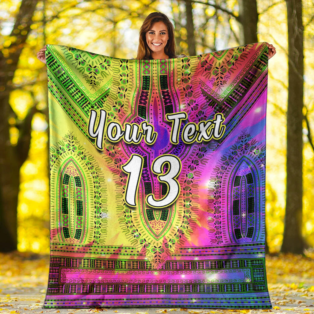 custom-text-and-number-africa-tie-dye-premium-blanket-special-dashiki-pattern