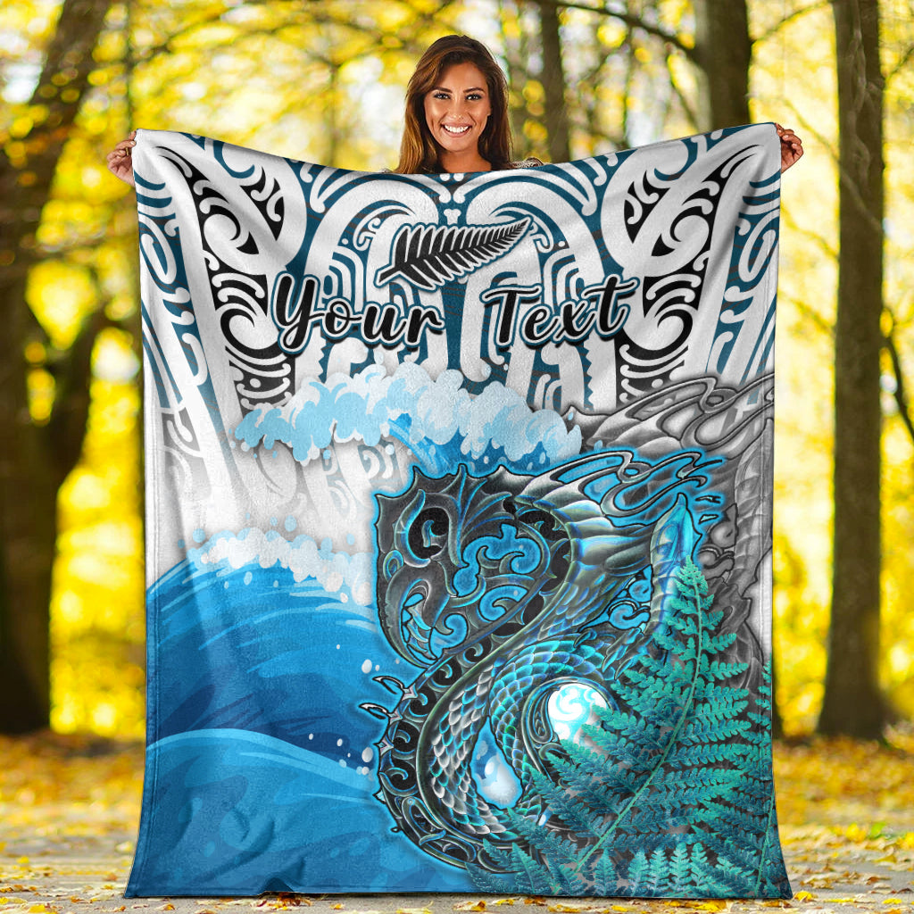 custom-personalised-manaia-maori-premium-blanket-fern-aotearoa-blue-waves-lt13