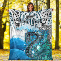 custom-personalised-manaia-maori-premium-blanket-fern-aotearoa-blue-waves-lt13