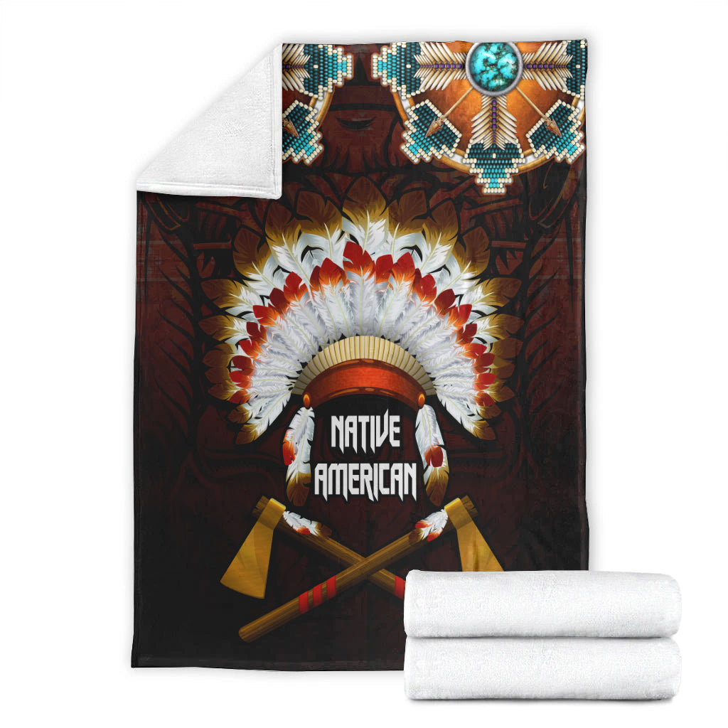 the-first-americans-premium-blanket-indian-headdress-with-skull