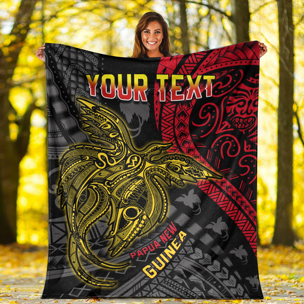 custom-personalised-papua-new-guinea-premium-blanket-raggiana-birds-of-paradise-happy-47th-independence-day-lt13