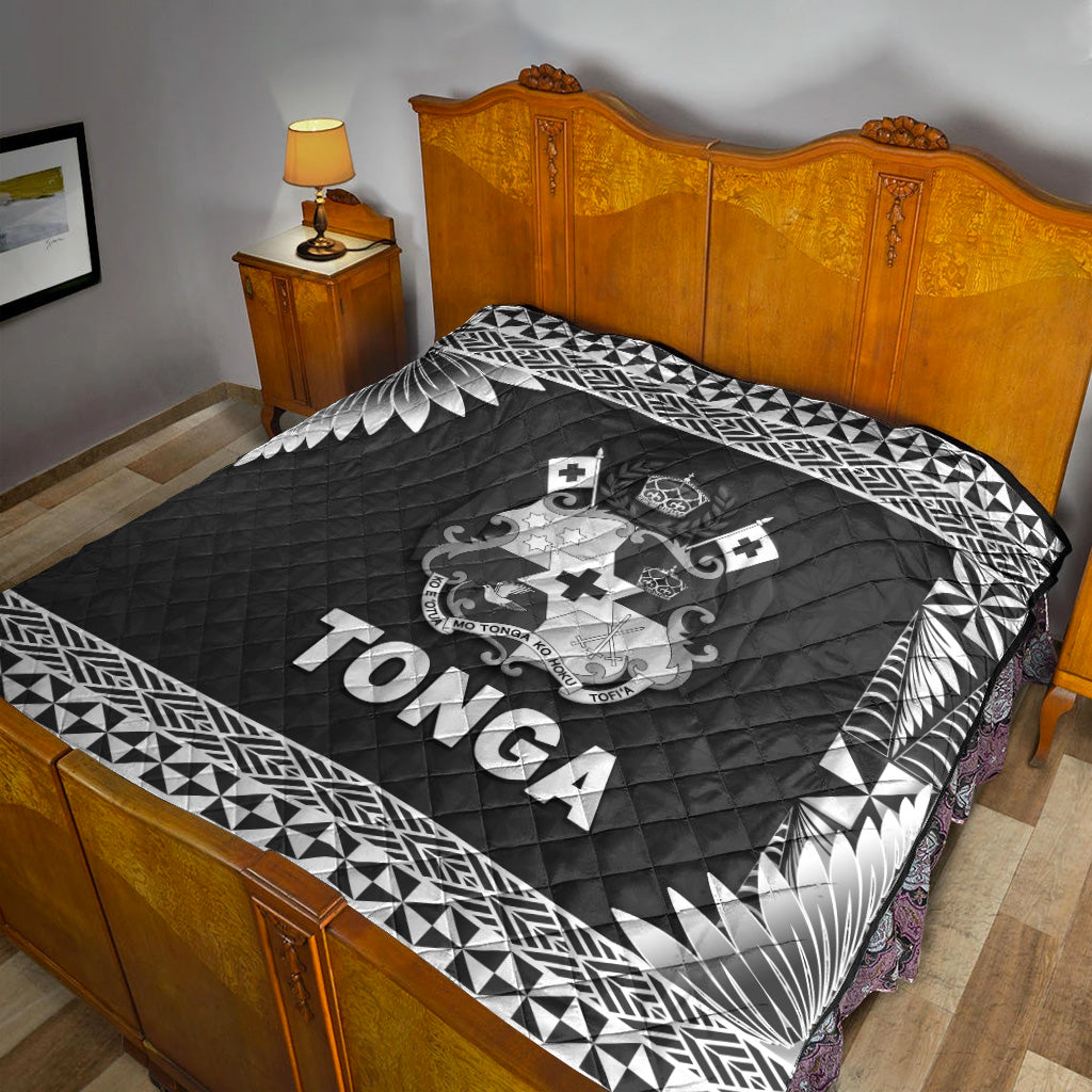 Tonga Coat Of Arms Premium Quilt Simplified Version Black LT8 - Wonder Print Shop