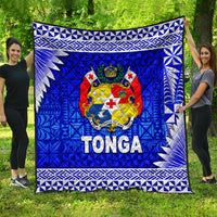 Tonga Coat Of Arms Premium Quilt Simplified Version Blue LT8 - Wonder Print Shop