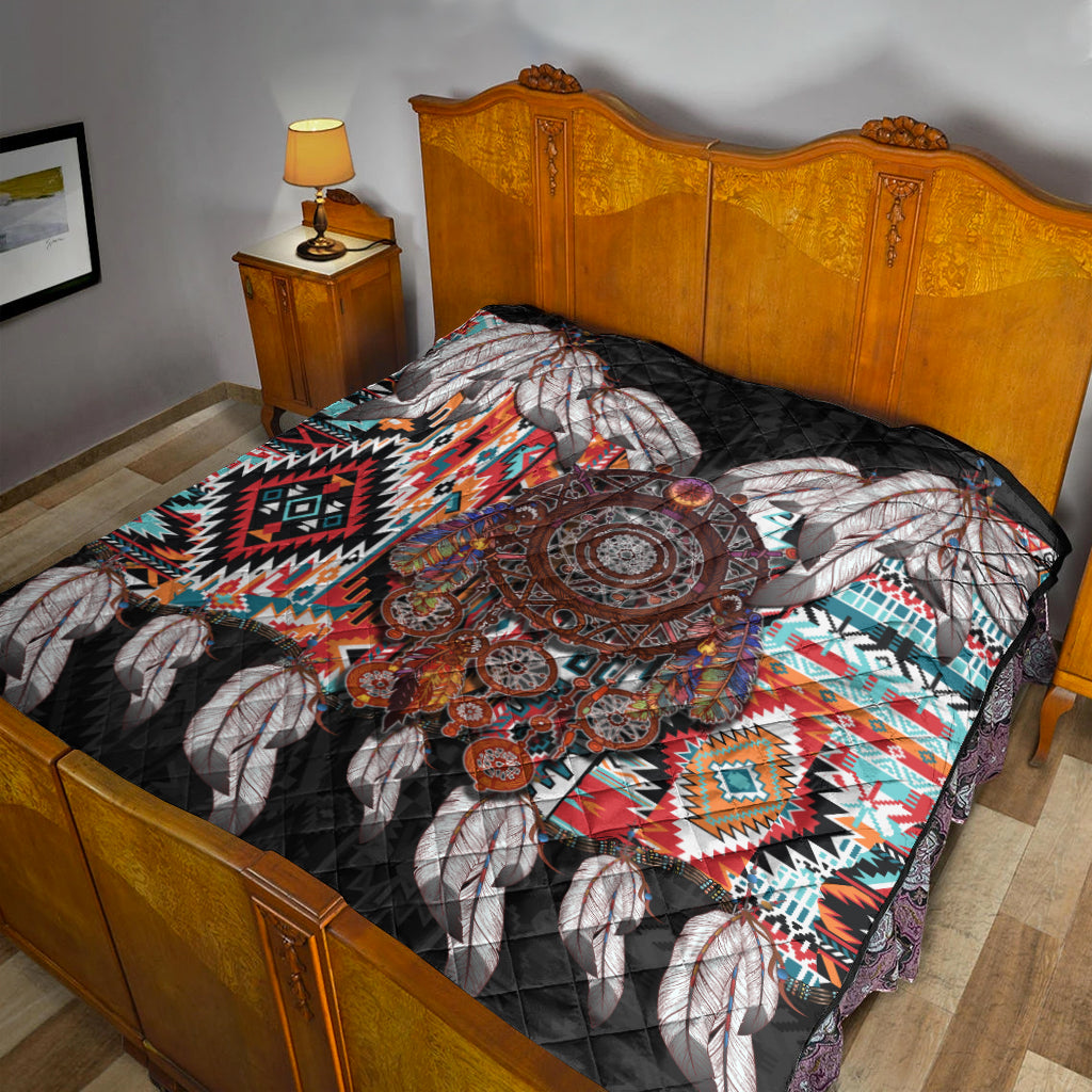 Native American Premium Quilt Native Patterns Dreamcatcher LT6 - Wonder Print Shop