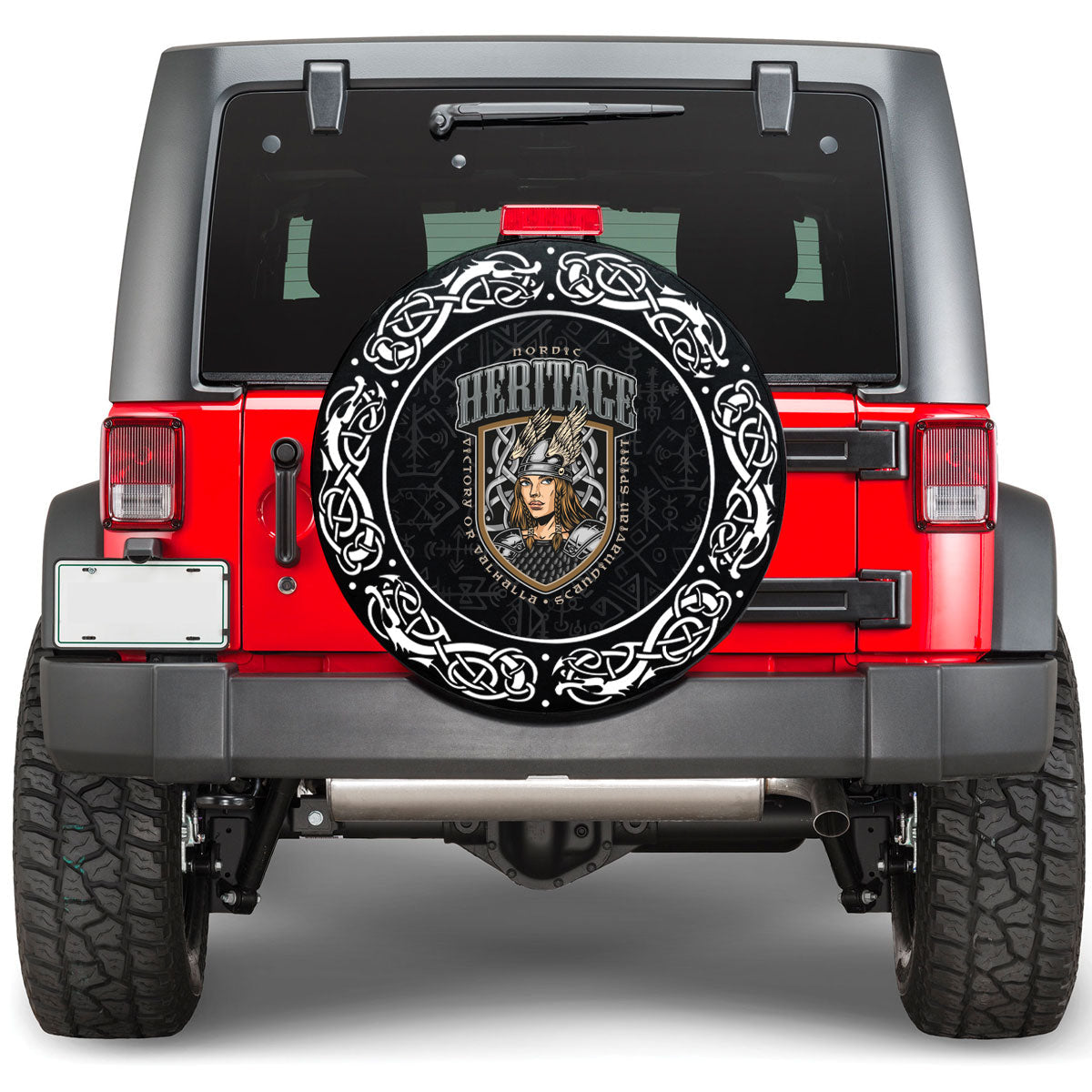 Viking Pretty Valkyrie Viking Spare Tire Cover RLT12 - Wonder Print Shop