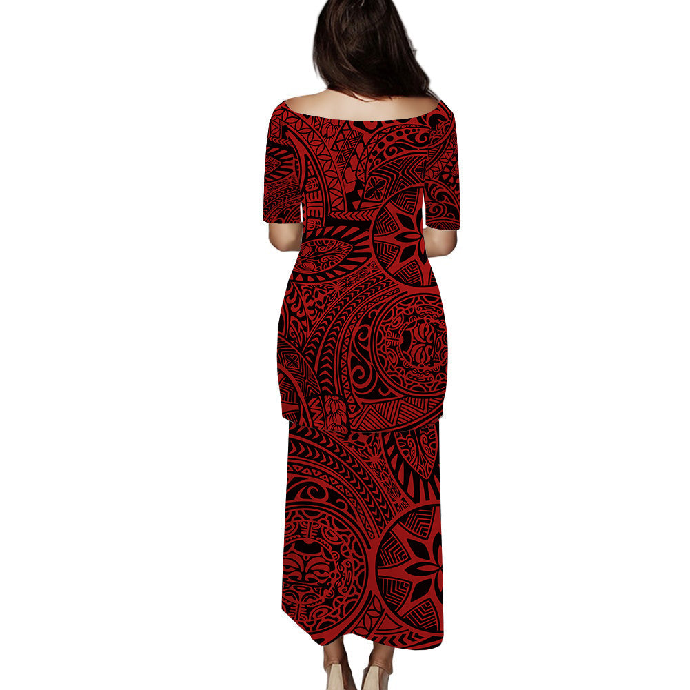 custom-personalised-polynesian-puletasi-dress-tapa-tribal-tattoo-vintage-ver03