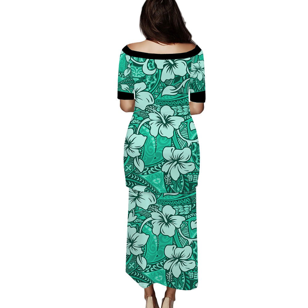 polynesian-puletasi-dress-tropical-hibiscus-flower-with-tapa-pattern-ver02