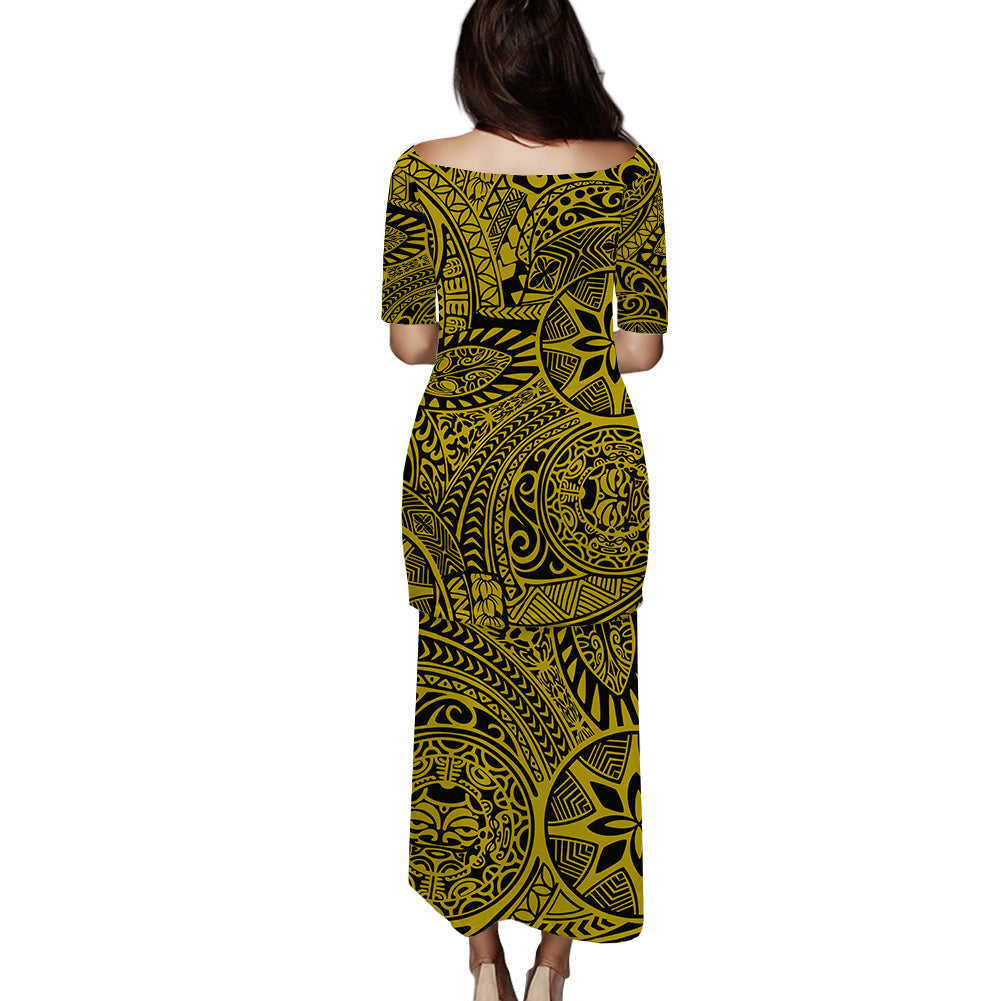 custom-personalised-polynesian-puletasi-dress-tapa-tribal-tattoo-vintage-ver01
