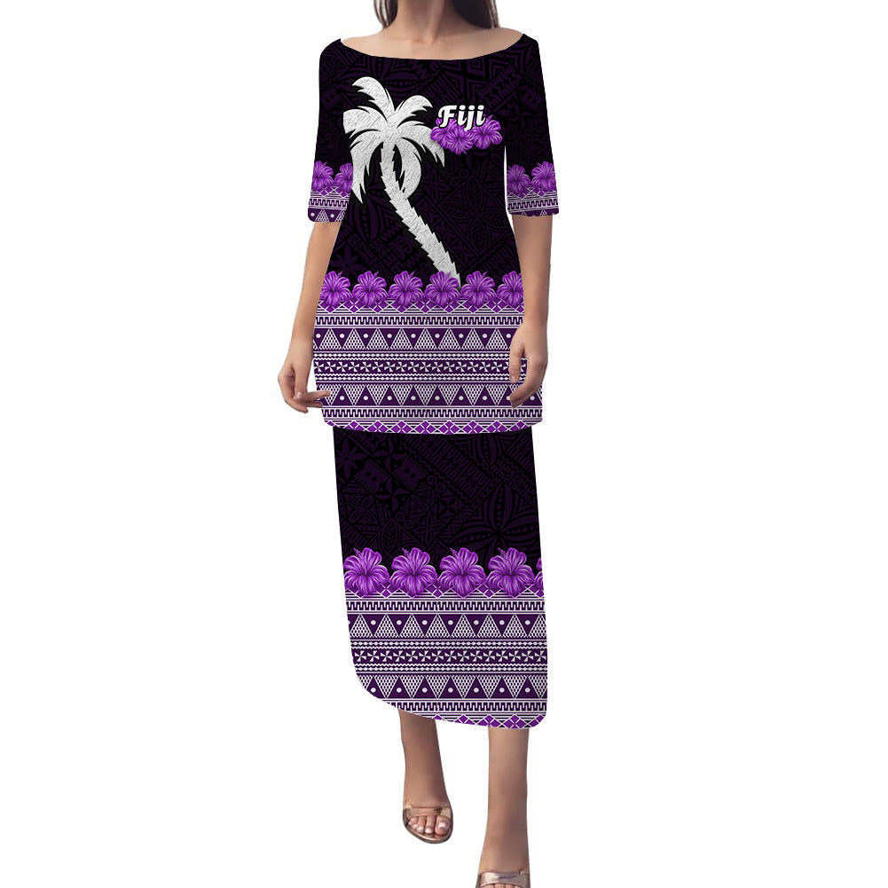 fiji-puletasi-dress-hibiscus-flowers-with-coconut-tapa-pattern-ver03