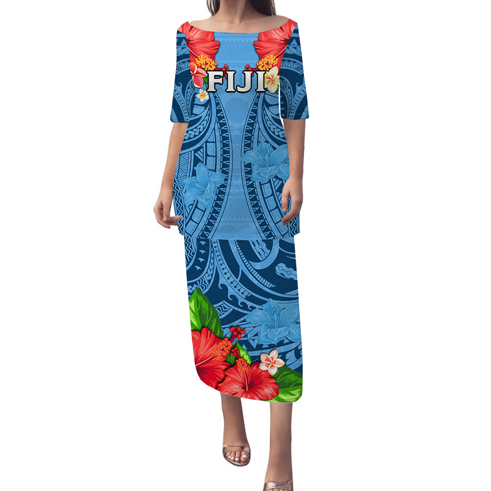 fiji-puletasi-dress-hibiscus-flowers-with-polynesian-pattern
