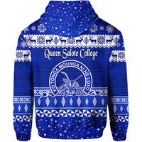 Queen Salote College Christmas Zip Hoodie Simple Style LT8 - Wonder Print Shop