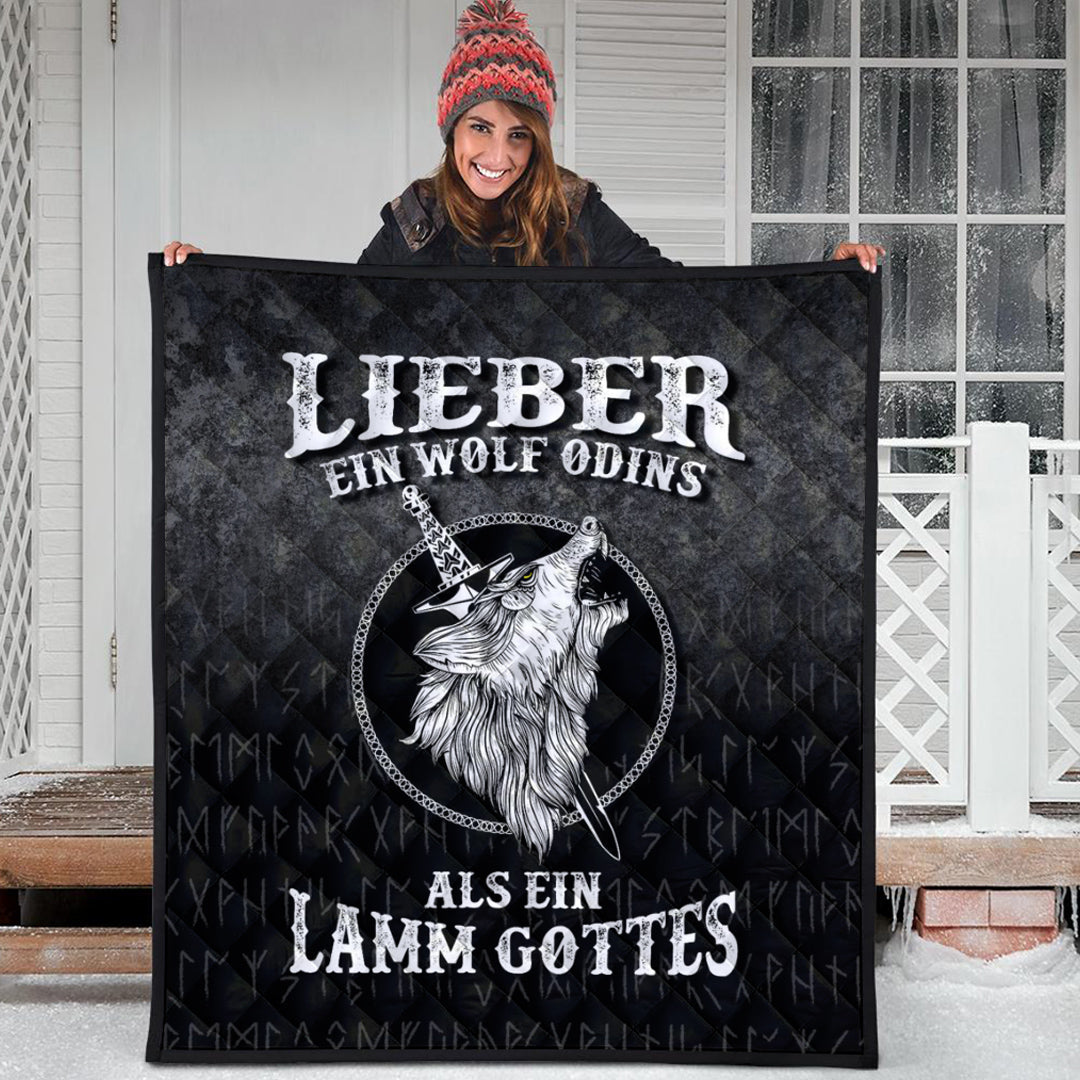 Viking Quilt - Lieber Ein Wolf Odins Als Ein Lamm Gottes Quilt RLT12 - Wonder Print Shop