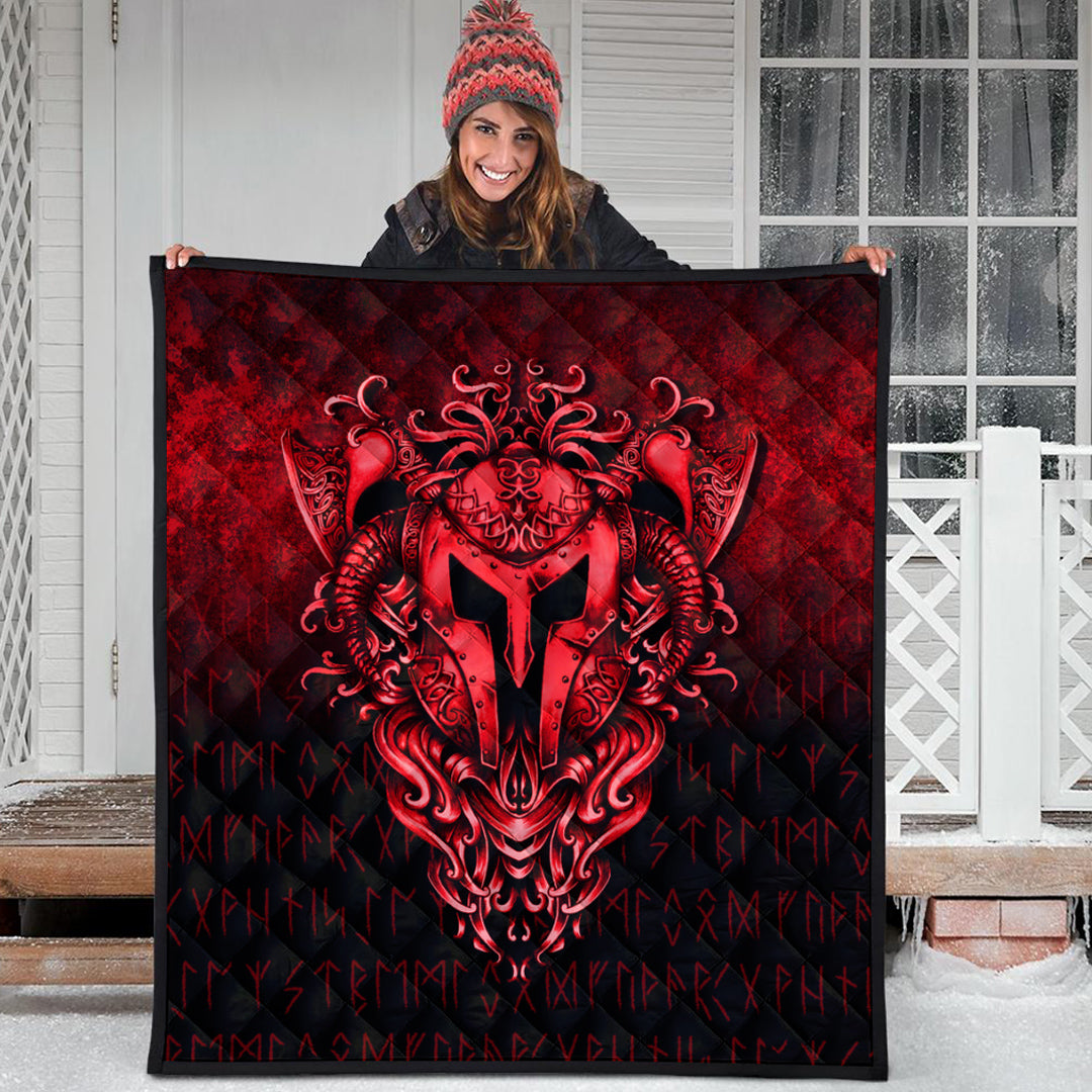 Viking Quilt - The Armor Of Viking - Red Version Quilt RLT12 - Wonder Print Shop