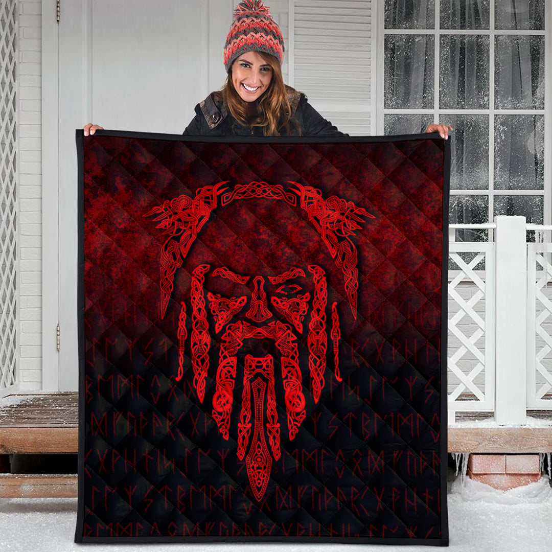 Viking Quilt - Eye of Odin - Red Version Quilt RLT12 - Wonder Print Shop