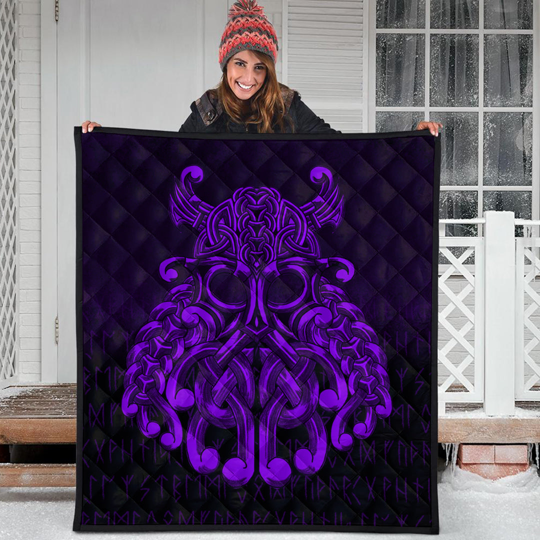 Viking Quilt - Vikings Odin Valhalla - Purple Version Quilt RLT12 - Wonder Print Shop